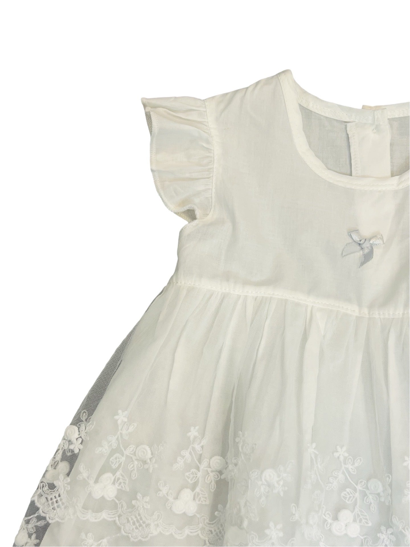 Baby Floral Frock - White