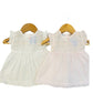 Chickenkari Frock with shorts  - White and Pink