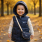 Baby Half Sleeves Puffer Jacket With Bag - IMPORTED