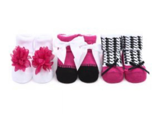 Pack of 3 Booties - Pink