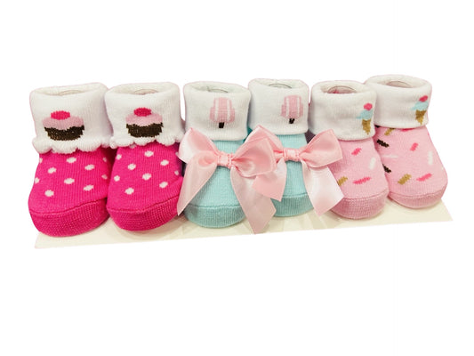 Pack of 3 baby Booties