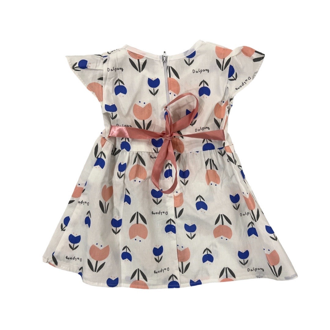 Baby Frock- Floral Theme with Back Belt