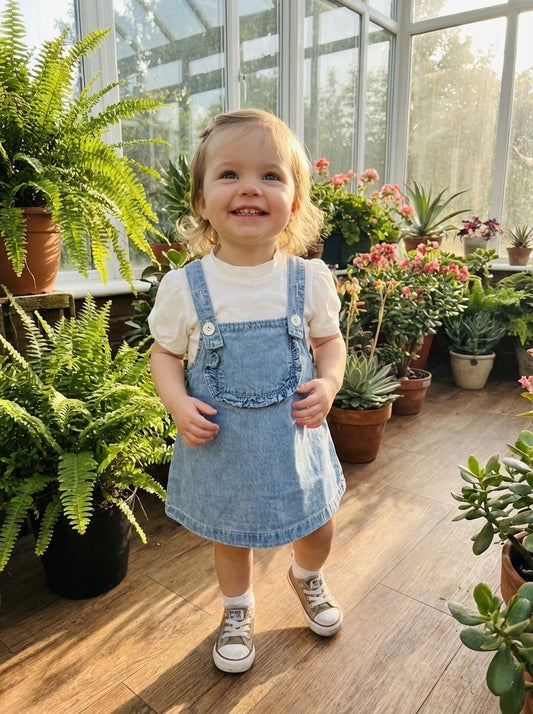 2 Piece Cotton Set - Denim Light Blue