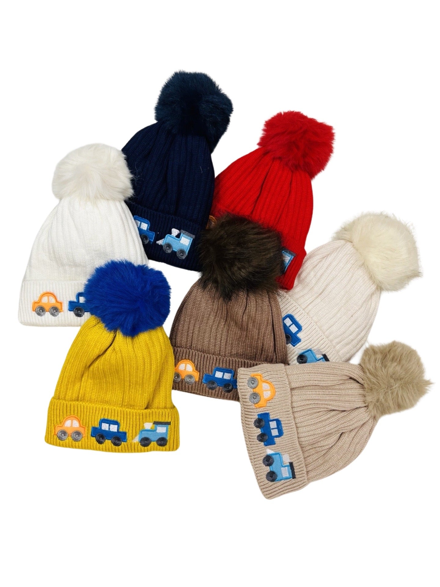 Baby Woolen Cap - Car Theme