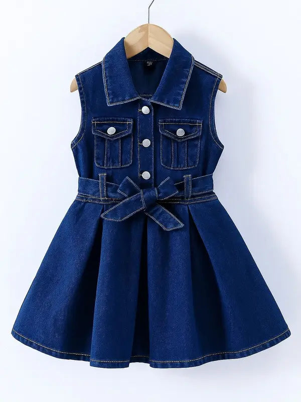 Baby Frock with Belt - IMPORTED