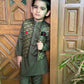 Kurta Pajama with WaistCoat- Green and Blue