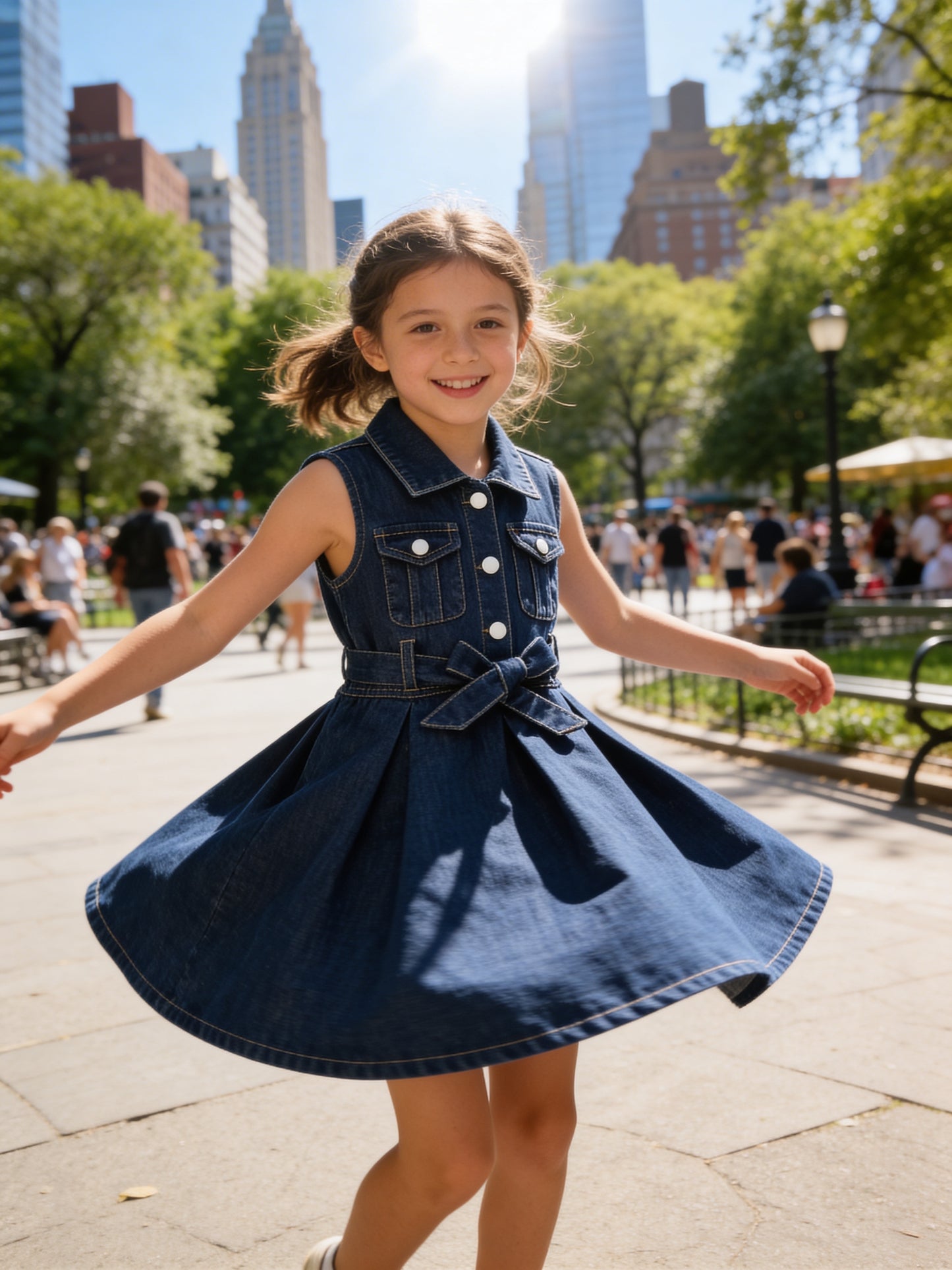 Baby Frock with Belt - IMPORTED