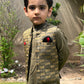 Kurta Pajama with WaistCoat- Green and Blue