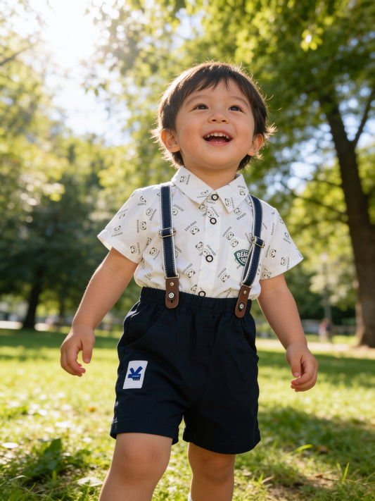Premium Baby Formal suit Set- Suspender Style - IMPORTED