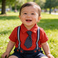 Baby Romper with Tie - Red - IMPORTED