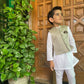 Kurta Pajama with Waistcoat- Brown Gold