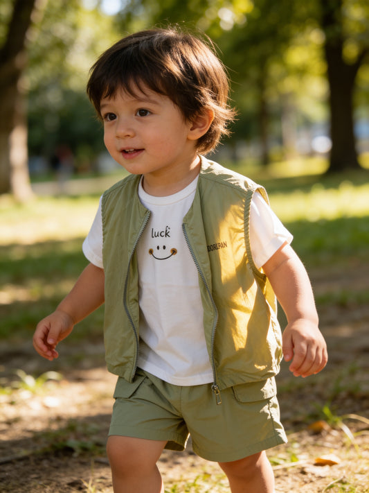 Premium Baby Suit Set (3 Piece) Green - IMPORTED