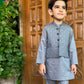 Kurta Pajama with Waistcoat- Grey