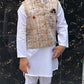 Kurta pajama with waistcoat- Gold