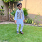 Kurta pajama with waistcoat- Gold