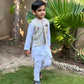 Kurta pajama with waistcoat- Gold