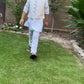 Kurta Pajama with Waist Coat- Boski and Plain White