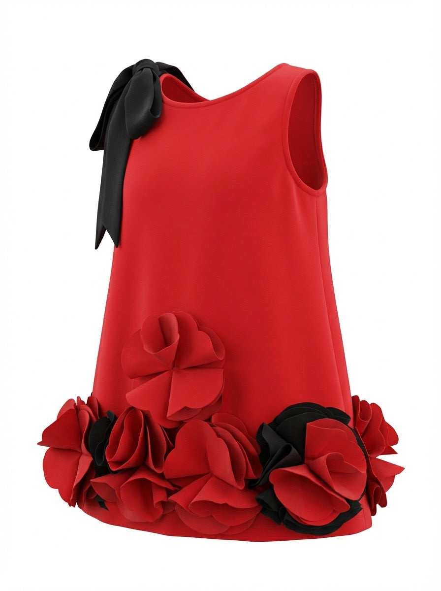 Premium Baby Floral Suit- Red -IMPORTED