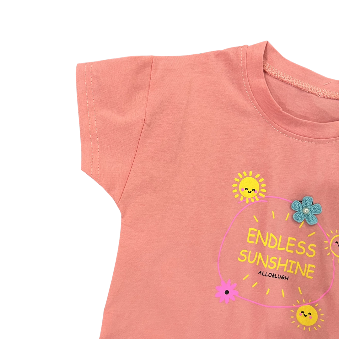 Sunshine Shirt - Pink & Teal