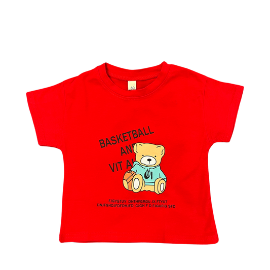 Basket ball Bear- Red & Grey