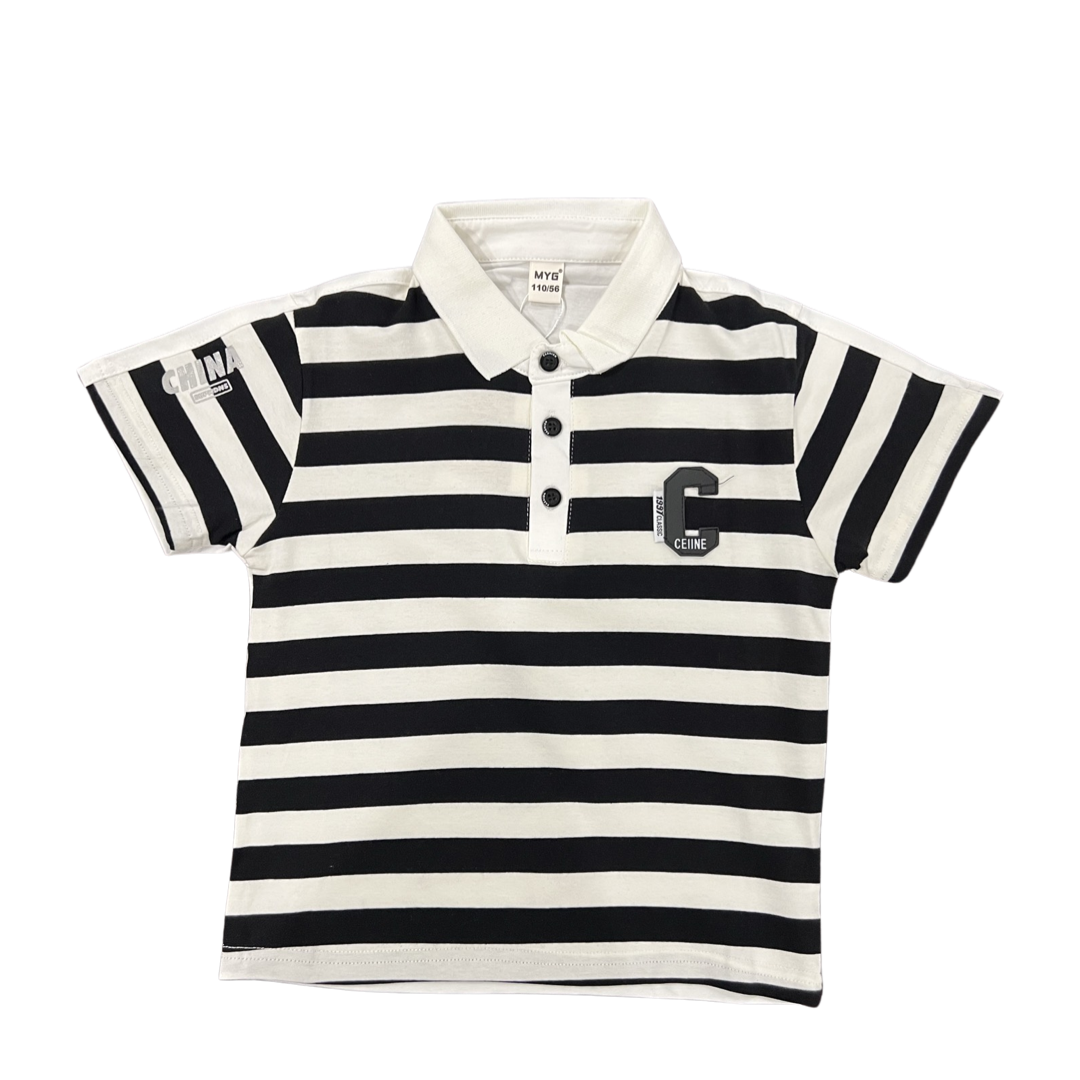 Classic Polo Shirt- White & Green