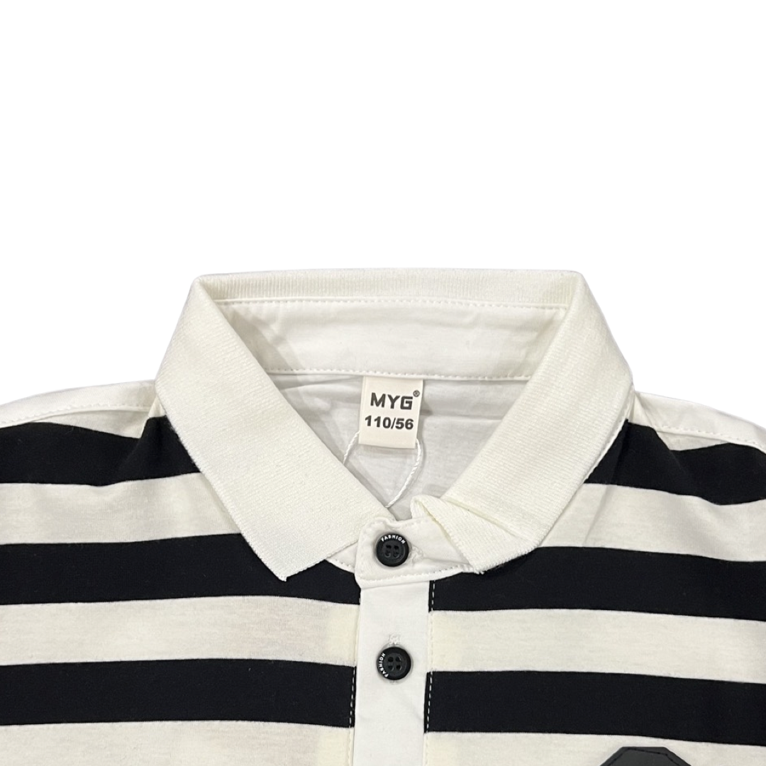 Classic Polo Shirt- White & Green