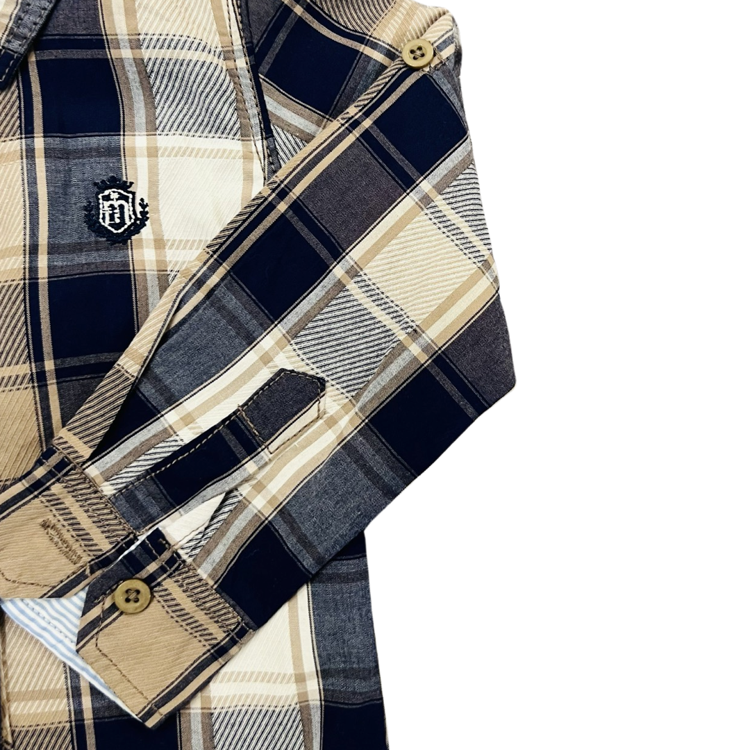 Formal Double Shirt- Brown