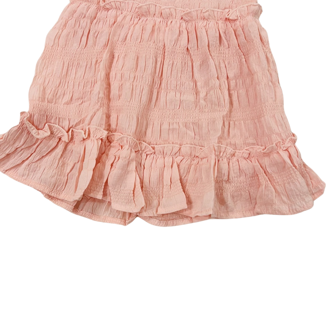 Baby Sleeveless Frock - Pink & White