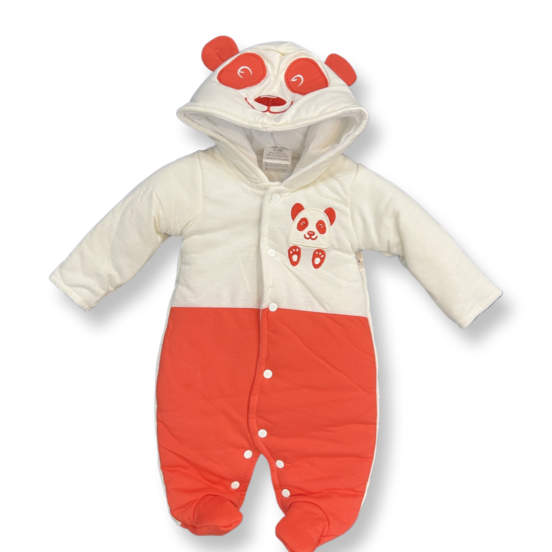 Wonderchild Puffer Romper (Quilted) - Orange